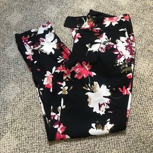 Loft Floral Cropped Dress Pants NWT
